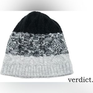 NWT VERDICT-BEANIE NEVER JUST BLACK OR WHITE BEANIE MSRP $50